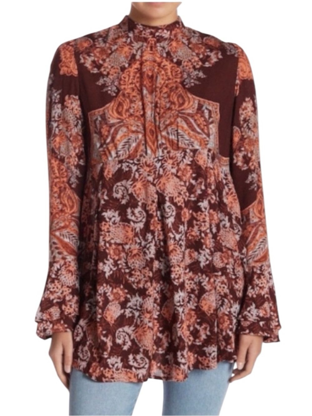 **NWT** Free People Lady Luck Bell Sleeve Top